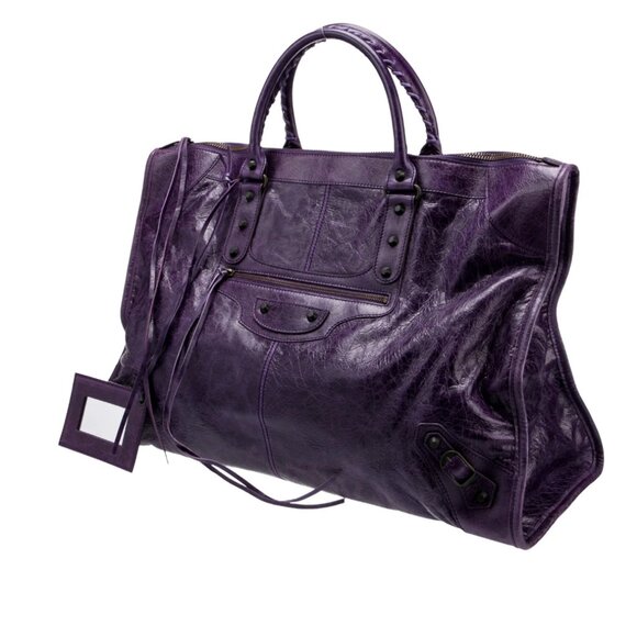 Balenciaga Leather Motocross Classic Weekender - Picture 3 of 8